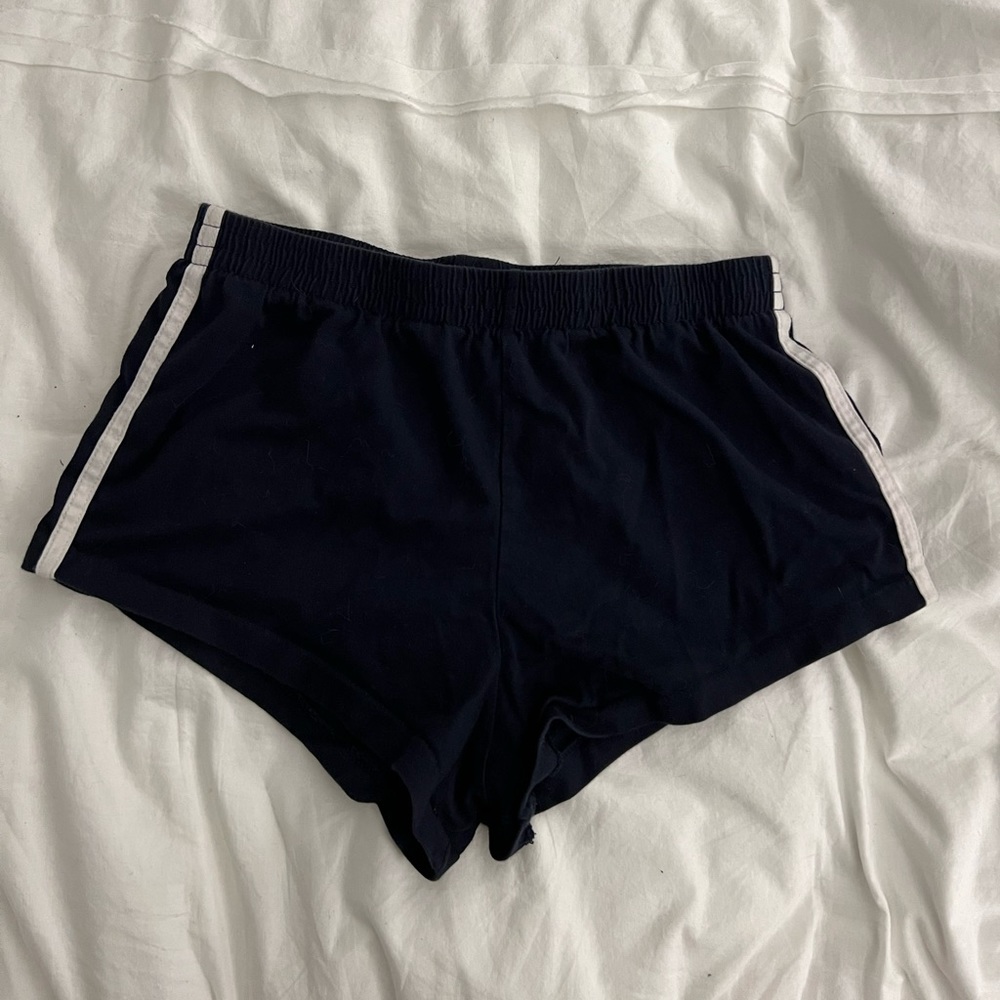 Brandy Melville Navy Blue white striped shorts